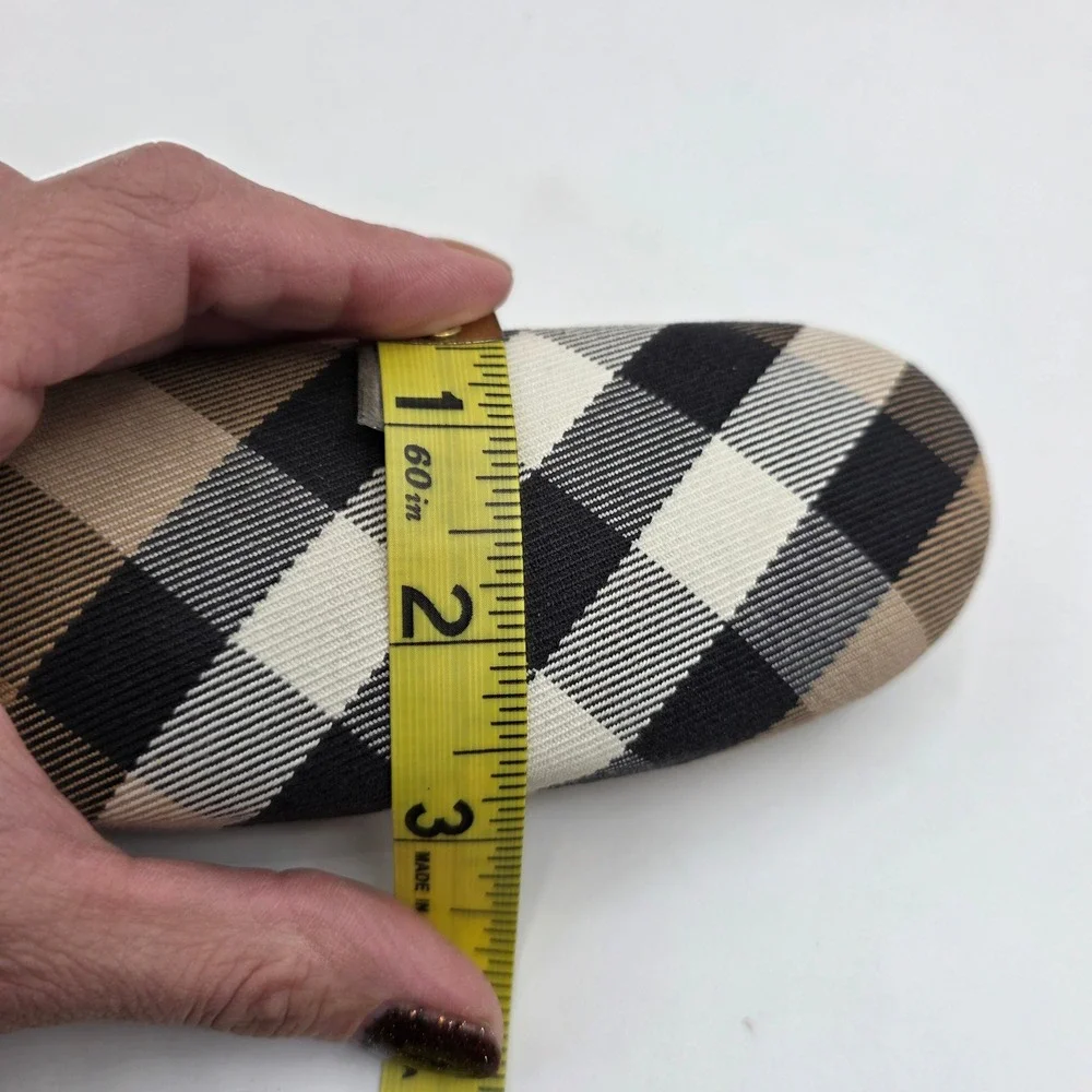 Burberry‎ Nova Check Hard Shell Sunglass Eyeglass Case Beige Black Made Italy